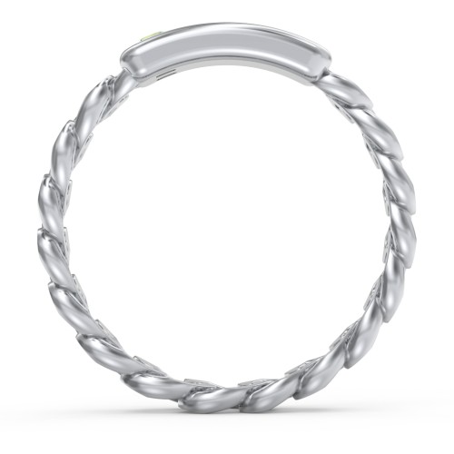 Heart Chain Link Ring with Nameplate