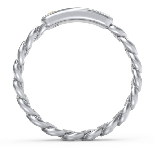 Heart Chain Link Ring with Nameplate