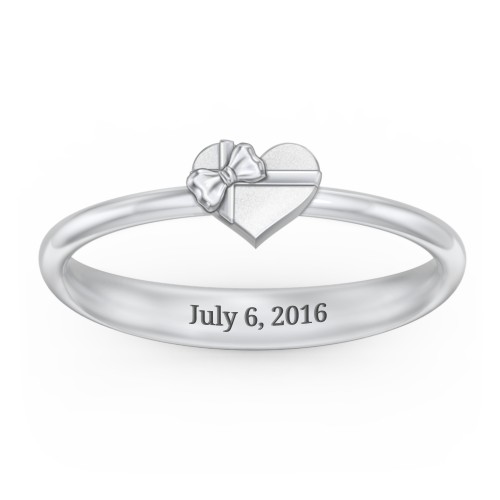 Heart Shaped Ring with Bow