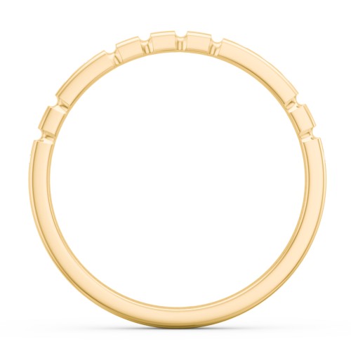 "Love" Morse Code Ring with Accents – 10K Yellow Gold with Diamond