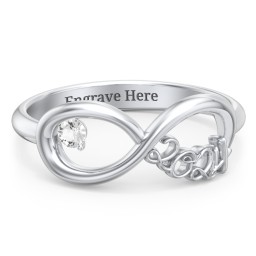 2024 Infinity Ring with Birthstone