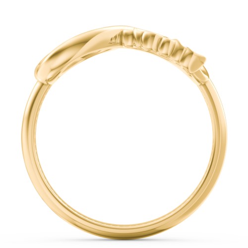 2025 Infinity Ring with Birthstone – 10K Yellow Gold with Blue Sapphire