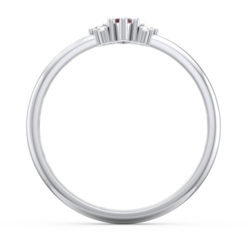 Marquise Birthstone Ring with Accents