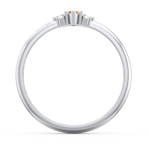 Marquise Birthstone Ring with Accents