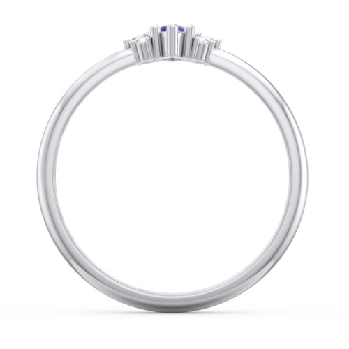 Marquise Birthstone Ring with Accents