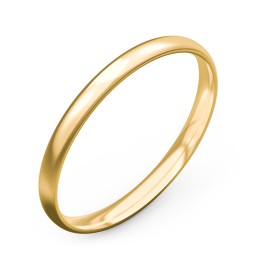 Half Round Comfort Fit Wedding Band - 2mm Width