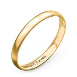 Half Round Comfort Fit Wedding Band - 2.5mm Width