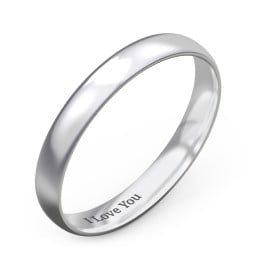 Half Round Comfort Fit Wedding Band - 3mm Width