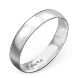 Half Round Comfort Fit Wedding Band - 4mm Width