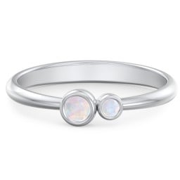 Generations 2-Stone Bezel Set Mother's Ring