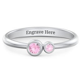 Generations 2-Stone Bezel Set Mother's Ring