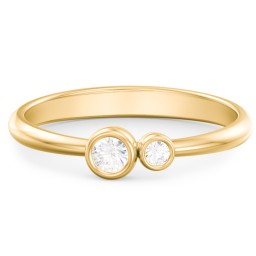 Generations 2-Stone Bezel Set Mother's Ring