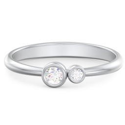 Generations 2-Stone Bezel Set Mother's Ring