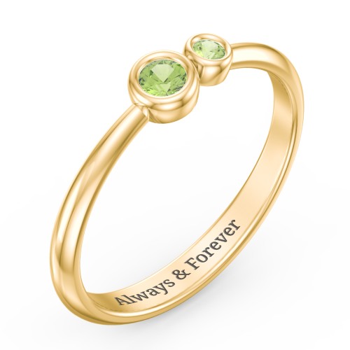 Generations 2-Stone Bezel Set Mother's Ring