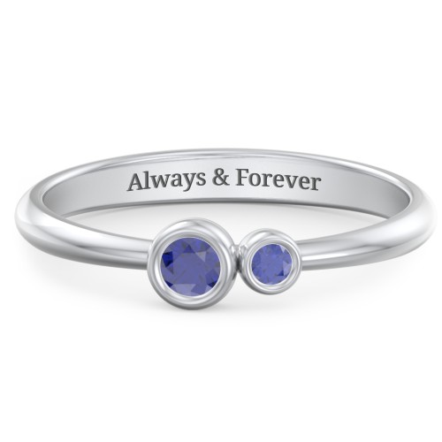 Generations 2-Stone Bezel Set Mother's Ring