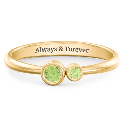 Generations 2-Stone Bezel Set Mother's Ring