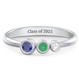 Generations 3-Stone Bezel Set Mother's Ring