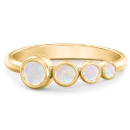 Generations 4-Stone Bezel Set Mother's Ring