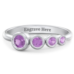 Generations 4-Stone Bezel Set Mother's Ring