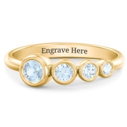 Generations 4-Stone Bezel Set Mother's Ring