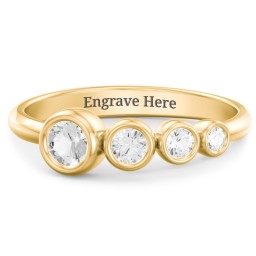 Generations 4-Stone Bezel Set Mother's Ring
