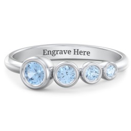 Generations 4-Stone Bezel Set Mother's Ring