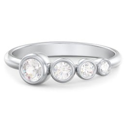 Generations 4-Stone Bezel Set Mother's Ring