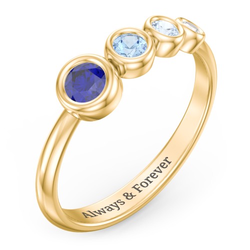 Generations 4-Stone Bezel Set Mother's Ring