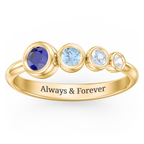 Generations 4-Stone Bezel Set Mother's Ring