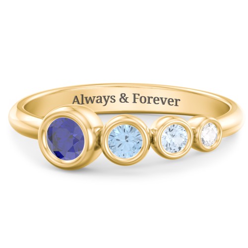 Generations 4-Stone Bezel Set Mother's Ring