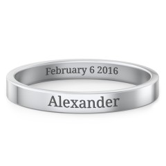 Engravable Stacking Ring – Sterling Silver