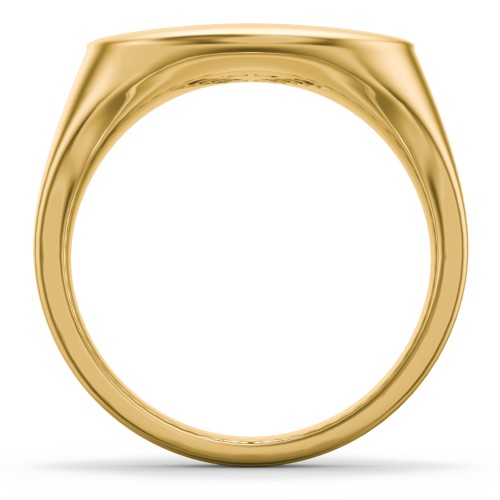 Pavé Initial Signet Ring - A