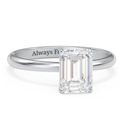 2 ct. (8x6mm) Emerald-Cut Solitaire Moissanite Engagement Ring