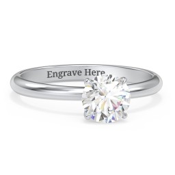 1 ct. (6.5mm) Classic Solitaire Moissanite Engagement Ring