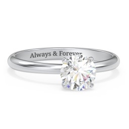1 ct. (6.5mm) Classic Solitaire Moissanite Engagement Ring