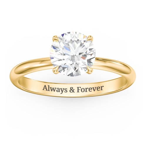 1.5 ct. (7.5mm) Classic Solitaire Moissanite Engagement Ring