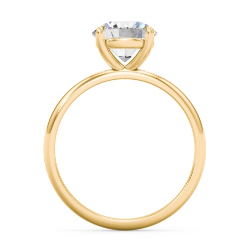 2 ct. (8mm) Classic Solitaire Moissanite Engagement Ring – 10K Yellow Gold with Moissanite