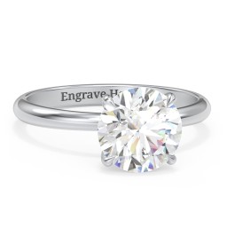 2.5 ct. (8.5mm) Classic Solitaire Moissanite Engagement Ring