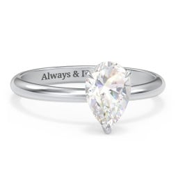 1.5 ct. (9x6mm) Pear Solitaire Moissanite Engagement Ring