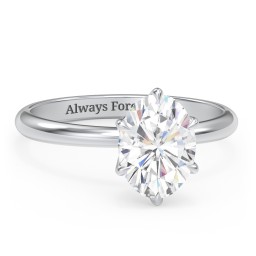 2 ct. (9x7mm) Moissanite Engagement Ring with Tulip Setting