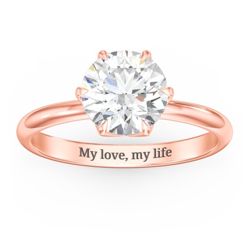 2 ct. (8mm) Moissanite Engagement Ring with Tulip Setting