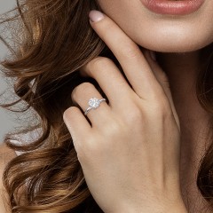 2 ct. (8mm) Moissanite Engagement Ring with Tulip Setting