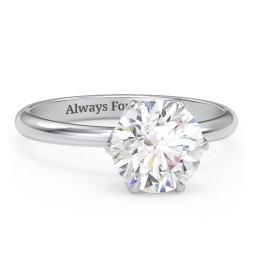 2.5 ct. (8.5mm) Moissanite Engagement Ring with Tulip Setting
