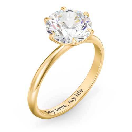 3 ct. (9mm) Moissanite Engagement Ring with Tulip Setting