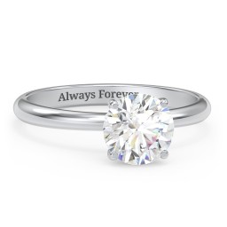 1.5 ct. (7.5mm) Moissanite Engagement Ring with Hidden Halo