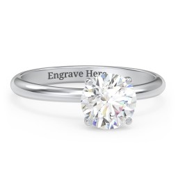 1.5 ct. (7.5mm) Moissanite Engagement Ring with Hidden Halo