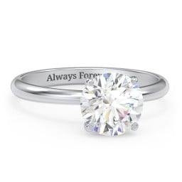 2 ct. (8mm) Moissanite Engagement Ring with Hidden Halo