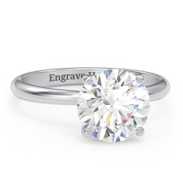 3 ct. (9mm) Moissanite Engagement Ring with Hidden Halo