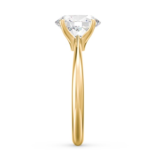 2 ct. (9x7mm) Oval Moissanite Engagement Ring with Tapered Knife Edge
