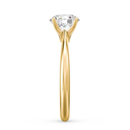 1.5 ct. (7.5mm) Moissanite Engagement Ring with Tapered Knife Edge